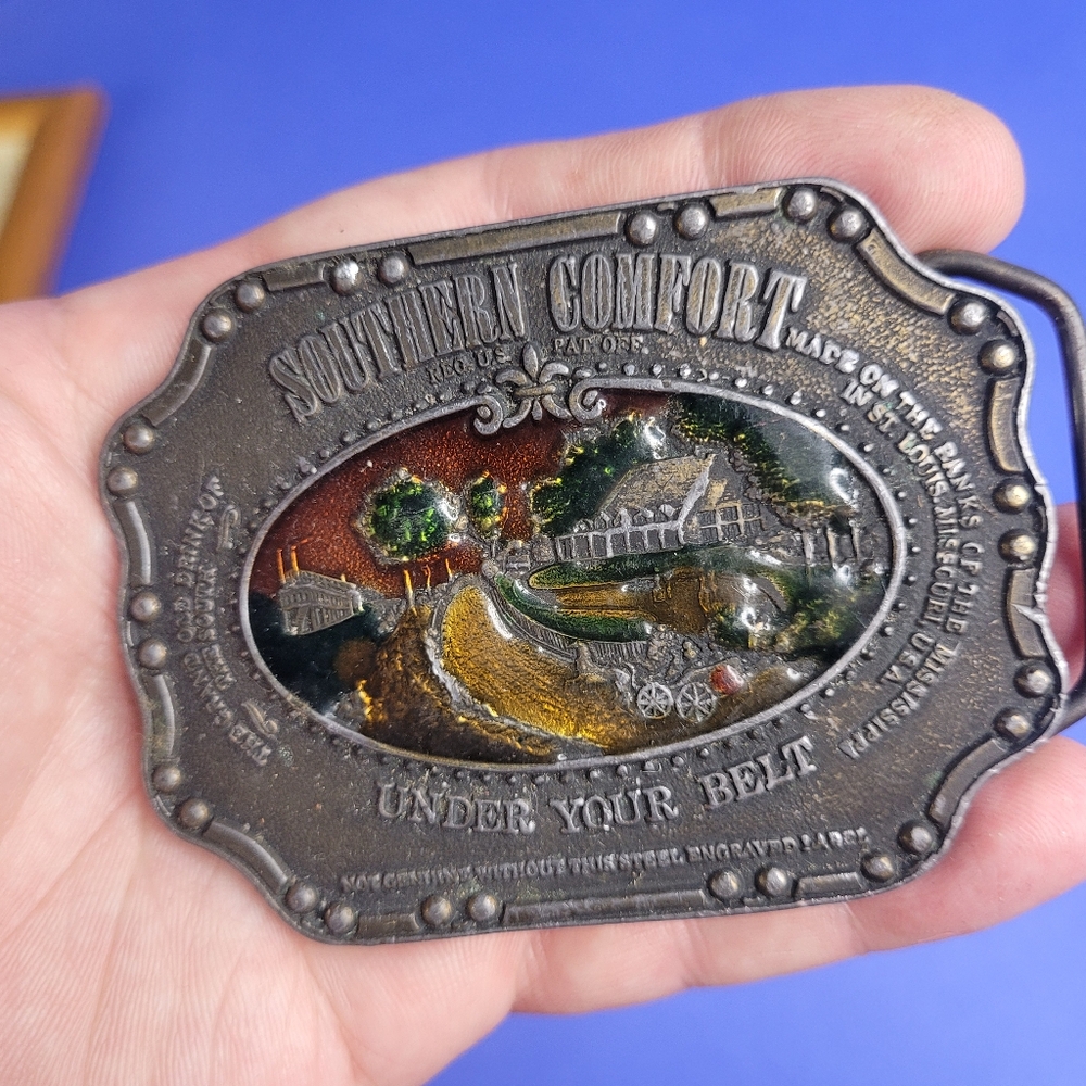 Southern Comfort Belt Buckle - Vintage Koleaco  "Under Your Belt Whiskey"